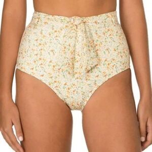 Peony Le Jardins Wildflower High-Waist Swim Bottom 6 NWT